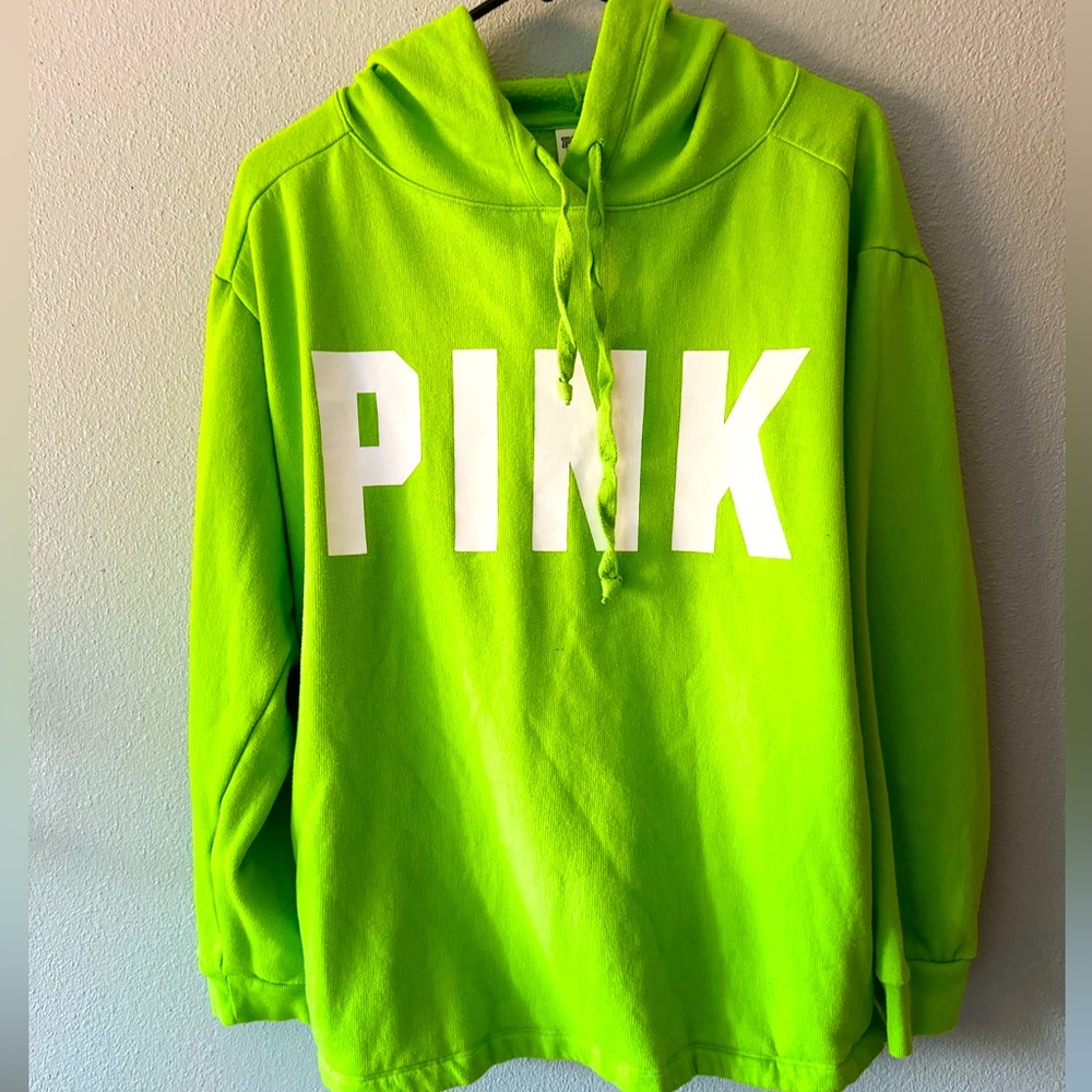Pink lime green hoodie